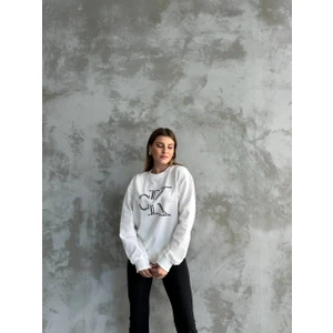 Asur Butik Kadın Taşlı Sweatshirt