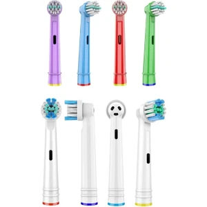 Oral-B Diş Fırçaları Için 4 Adet Çocuk 4 Adet Yetişkin Yedek Başlığı