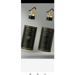 2 Adet Gold Tıpa 2 Adet Gold Etiket Yağdanlik Etiketi Yağdanlık Tıpası