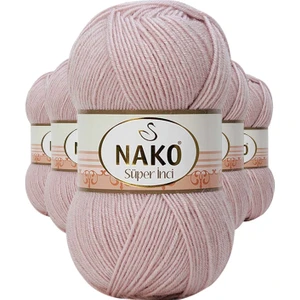 5 Adet Süper Inci El Örgü İpi 100 gr Gül Goncası 318