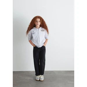 Looney Tunes Baskılı Kapüşonlu Gri Sweatshirt 7S10134-88467