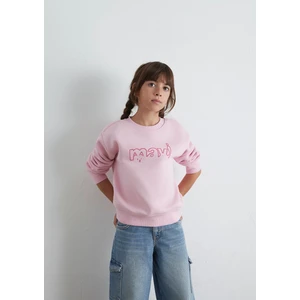 Mavi Kedi Logo Baskılı Pembe Sweatshirt 7S10162-70973