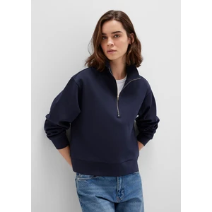 Yarı Fermuarlı Lacivert Sweatshirt 1S10357-82318