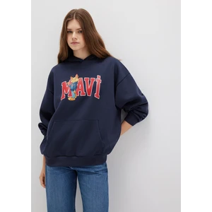Mavi Kedi Logo Lacivert Sweatshirt 1S10461-70488