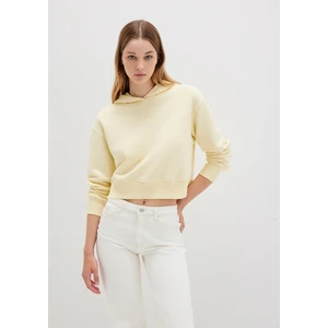 Kapüşonlu Sarı Sweatshirt 1S10386-71187