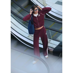 Mavi Logo Şerit Detaylı Bordo Eşofman Altı 1011038-70393