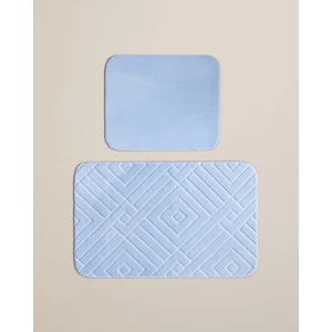 Twillow Banyo Paspası Seti 60X100 cm + 50X60 cm Açık Mavi