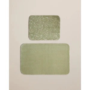 Strala Banyo Paspası Seti 60X100 cm + 50X60 cm Haki