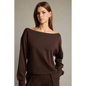 Kayık Yaka Modal Sweatshirt G2914AX25AU