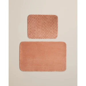 Gridline Banyo Paspası Seti 60X100 cm + 50X60 cm Somon