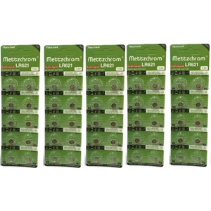 Ag1 LR621 364 Alkalin Düğme Pil 50 Adet