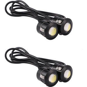 4pcs LED Kartal Göz Yedekleme Lambası Sis Sürüş Lambası Araba Motosiklet Beyaz Işık 9W Siyah (Yurt Dışından)