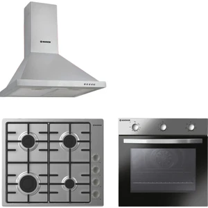 Turbolu 6+1 Programlı Inox 3'lü Ankastre Set ( HCH6MXTK + HHW6LMX + HON602X-TN )