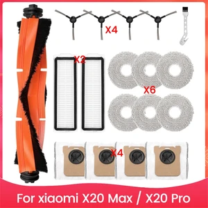 Xiaomi X20 Max / X20 Pro Robot Süpürge Ana Yan Fırça Paspas Bezi Toz Torbaları Hepa Filtreleri Için Yedek Parça (Yurt Dışından)