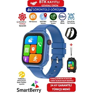 Z53 Görüntülü Görüşme Gps Wıfı Net Konum Gizli Dinleme Akıllı Çocuk Takip Saati Sim Kartlı- Lacivert