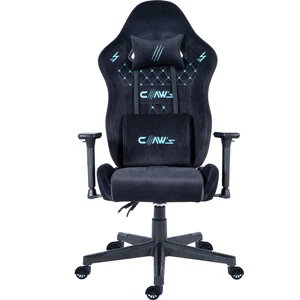 Z12 Özel Dokuma Terletme Yapmaz Kadife Kumaş- Ergosupport Kadife Bel & Baş Yastığı - 3D Kolçak - Çelik & Ahşap Iskeletli Premium Oyuncu Koltuğu