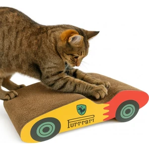 Purrari Kedi Tırmalama Kartonu 30 cm – Çift Taraflı Tırmalama Tahtası, Kediler İçin Tırnak Bakımı