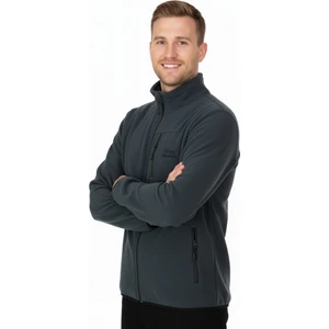 Erkek Kışlık Polar Sweatshirt Hırka Önü ve Cepleri Fermuarlı Hakim Yaka Rahat Kesim Tam Kalıp Anti Pilling