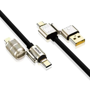 240W 4 In 1 USB C - Lightning Pd Quickcharge 2 mt Telefon Tablet Notebook Silikon Metal Hızlı Şarj Kablosu CDG-CNV89