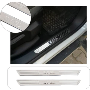 Opel Grandland x Uyumlu 2017 ve Üzeri Krom Kapı Eşiği 2 Parça Paslanmaz Çelik