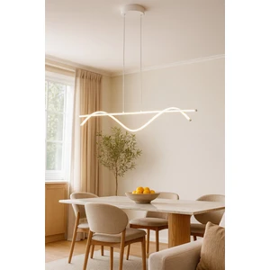 Eclipse Beyaz Renk Modern Tasarım Beyaz Ledli Cafe - Mutfak - Salon 2 Li LED Avize