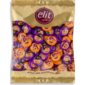 Elit Çikolata Halloween Emoji Sütlü Çikolata 1kg Glutensiz