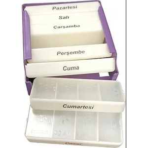 Modares Store Günlük Haftalık  Saklama Kutusu 7 Günlük  Saklama Kabı Çekmeceli