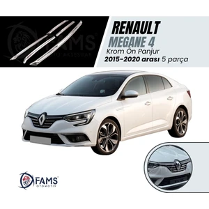 Fams Otomotiv Renault Megane 4 Krom Ön Panjur 5 Parça 2015-2020 Paslanmaz Çelik