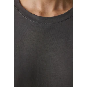 Antrasit Bisiklet Yaka Modal Tişört