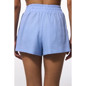 Açık Mavi Natural Keten Şort