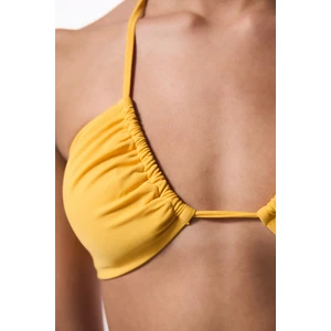 Sarı Reverse V Kesim Bikini Üstü