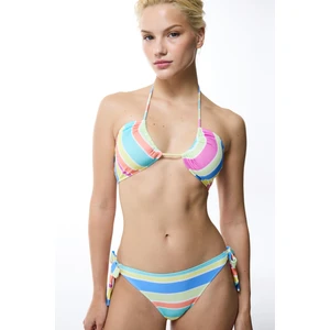 Donna Reverse Çizgili V Kesim Bikini Üstü