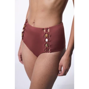 Açık Kahverengi Astrid High Yüksek Bel Bikini Altı