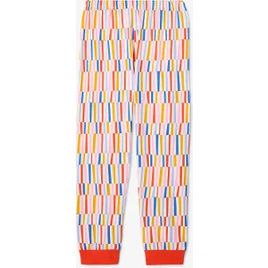 Kız Çocuk Hopping Sürdürülebilir Pamuklu Tavşan Desenli Uzun Kollu 2'li Pijama Takımı