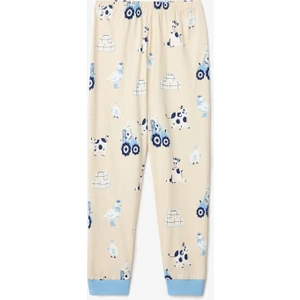 Erkek Çocuk Moo-Ve Inek Desenli Uzun Kollu 2'li Pijama Takımı