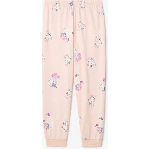 Kız Çocuk Meowdy Kedi Desenli Pamuklu 2'li Uzun Kollu Pijama Takımı