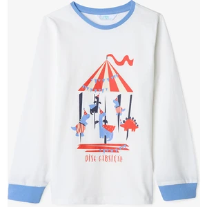 Erkek Çocuk Atlıkarınca Desenli Dino Carnaval 2'li Pijama Takımı