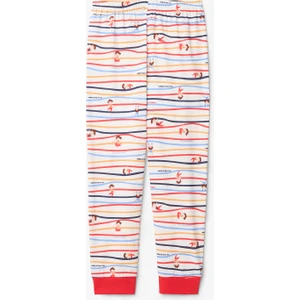 Erkek Çocuk Acrobat Çizgili Pamuklu Uzun Kollu 2'li Pijama Takımı