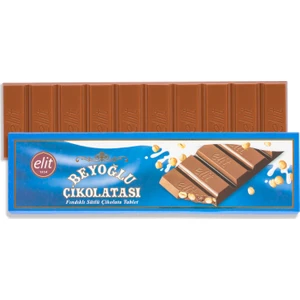 Elit Çikolata Meşhur Beyoğlu Çikolatası Fındıklı Sütlü Tablet Çikolata 300g Glutensiz