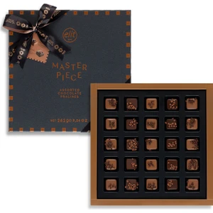 Elit Çikolata Masterpiece 100.YIL Kurdeleli Spesiyal Siyah Kutu 262G Glutensiz