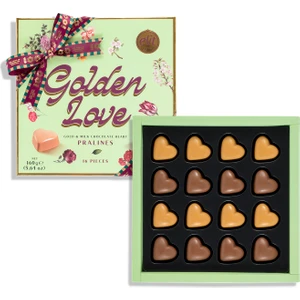 Elit Çikolata Golden Love 100. Yıl Kurdeleli Spesiyal Yeşil Kutu 160 gr Glutensiz