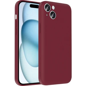 iPhone 15 Plus Kılıf Kamera Korumalı Kartlık Hazneli Ata Vitra Kapak - Mürdüm