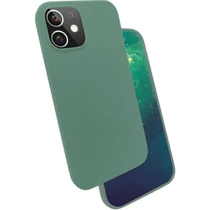 iPhone 12 Mini Uyumlu Ata Silk Silikon-Koyu Yeşil