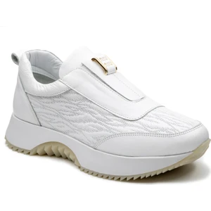 Nero Niu Hakiki Deri Kadın Beyaz Casual Spor Sneaker Ayakkabı