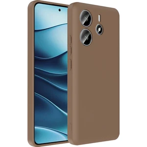 Redmi Note 14 4g Kılıf Kamera Korumalı Kartlık Hazneli Ata Vitra Kapak - Kahverengi