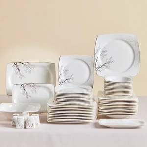 Square Bone Autumn 53 Parça 12 Kişilik Yemek Takımı Gold