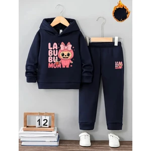 Kışlık Kız Erkek Çocuk Eşofman Takımı 5 6 7 8 9 10 11 12 Yaş Labubu