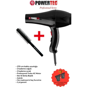 TR-901 Turbo Profesyonel Fön Makinası + Berber Fön Fırçası