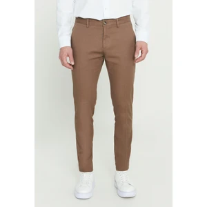 ALTINYILDIZ CLASSICS Erkek Camel Slim Fit Dar Kesim Armürlü Esnek Casual Pantolon
