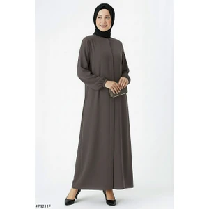 Mismoly Medine Ipeği Mevlana Kesim Cepli Kuşaklı Bol Ferace Vizon